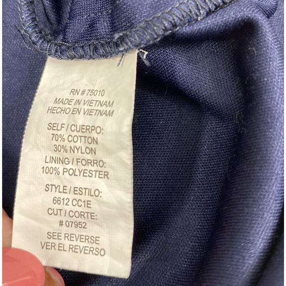 City Triangles Jumpsuit Junior 9 Romper Shorts Navy Blue Belted One Piece Summer - Picture 5 of 12